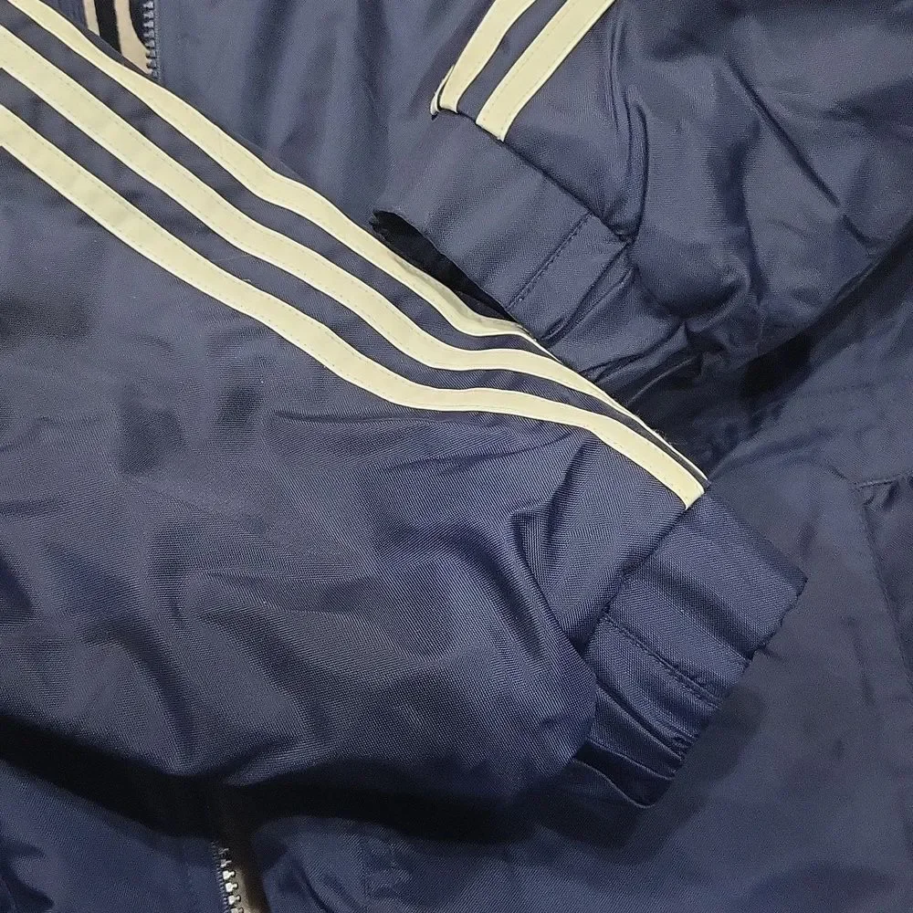 EUC Vintage Adidas men's reversible windbreaker fleece rain jacket coat like new